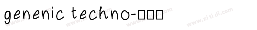 genenic techno字体转换